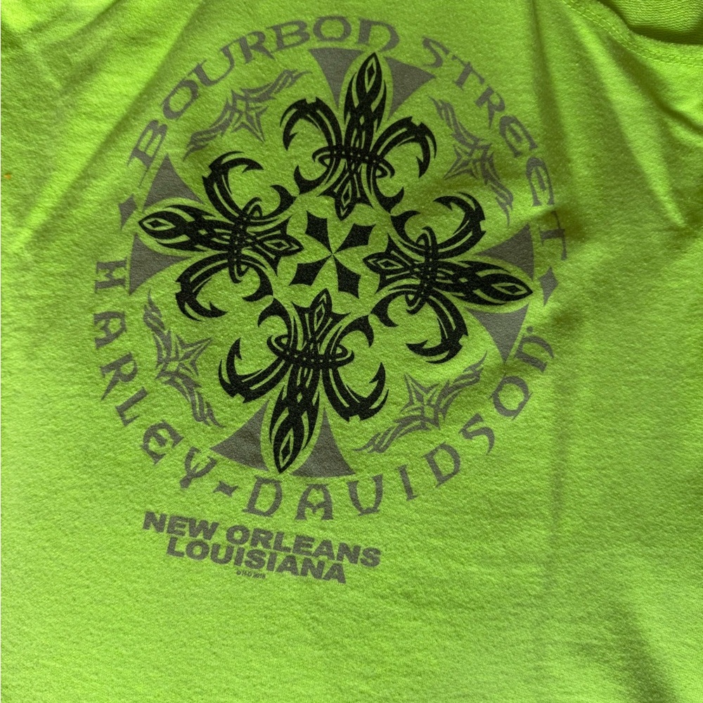 Harley-Davidson Lime Green New Orleans Tank - Picture 3 of 4